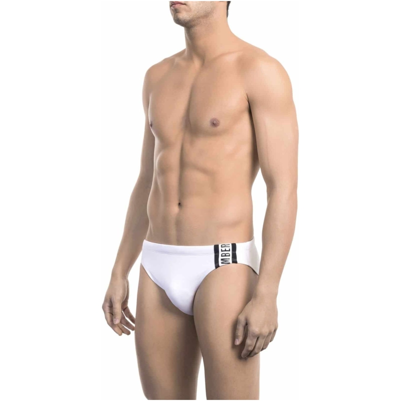 Bikkembergs Beachwear BKK1MSP02_WHITE&BLACK